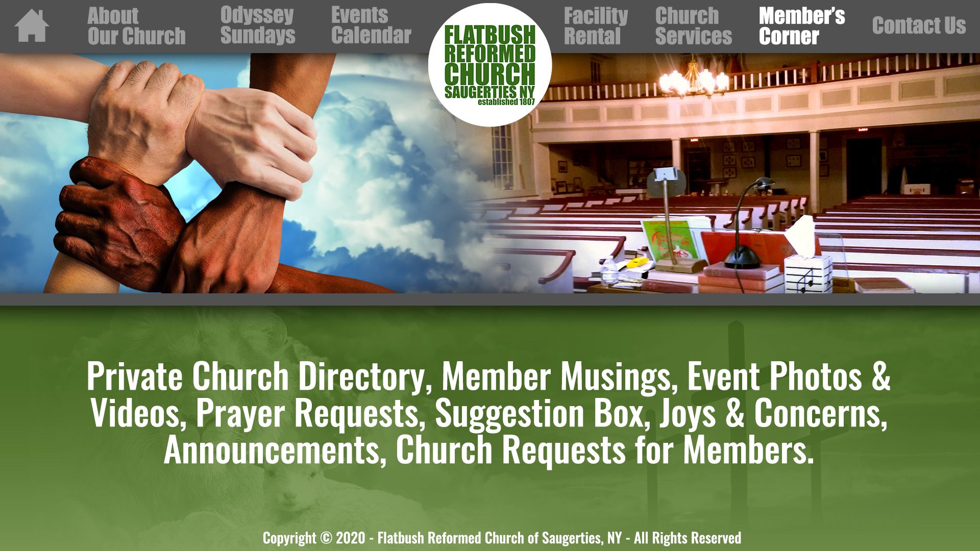Memebers Services at Flatbush Reformed Church of Saugerties